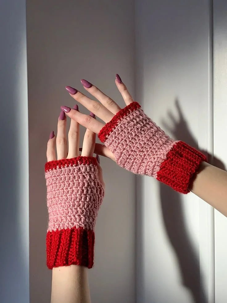 Bow Fingerless Gloves: handmade crochet by Crochet By Pihu
