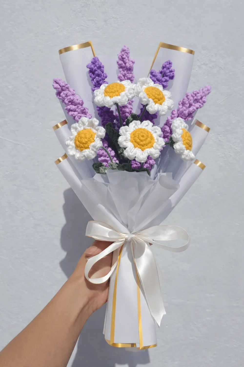 Daisy & Lavender Bouquet: handmade crochet by Crochet By Pihu