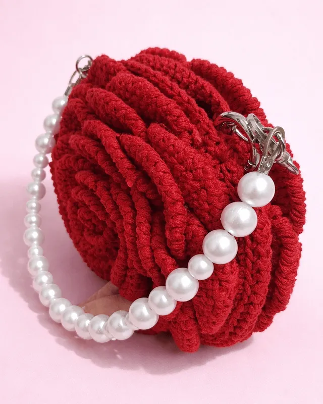 Double Sided Rose Bag: handmade crochet by Crochet By Pihu