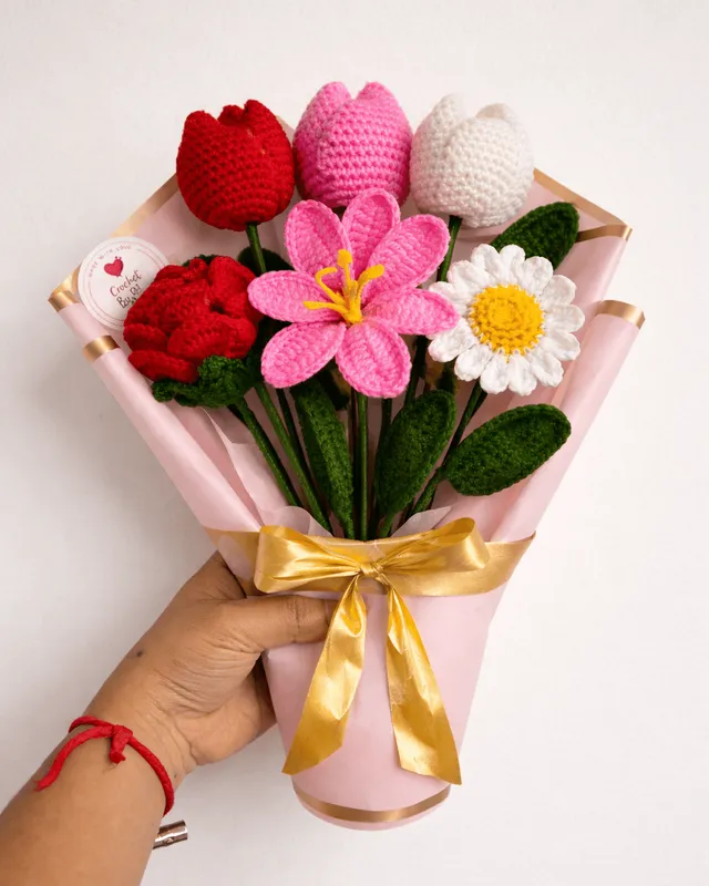 Flower Bouquet: handmade crochet by Crochet By Pihu