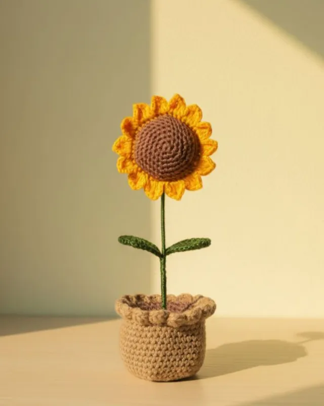 Flower Pot: handmade crochet by Crochet By Pihu