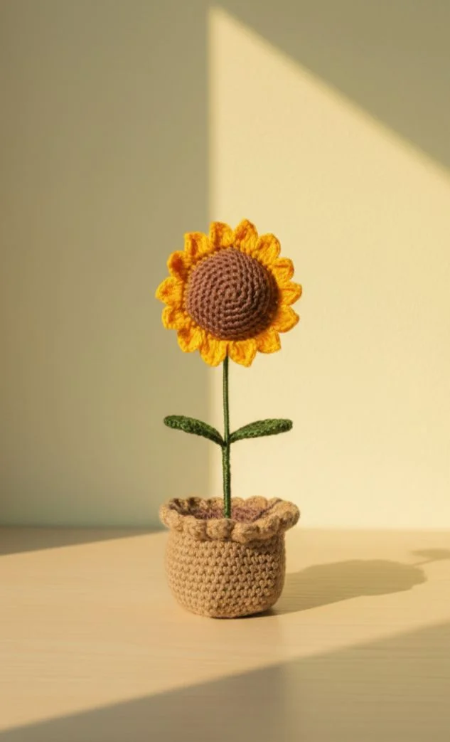 Flower Pot: handmade crochet by Crochet By Pihu