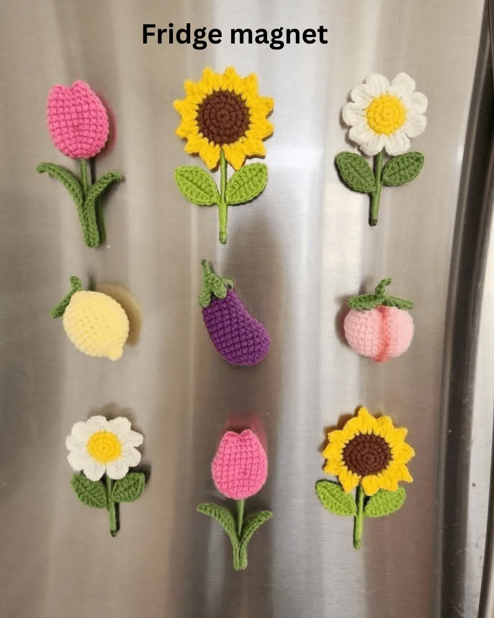 Fridge Magnets (Fruit Magnets): handmade crochet by Crochet By Pihu