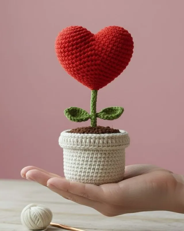 Heart Plant: handmade crochet by Crochet By Pihu