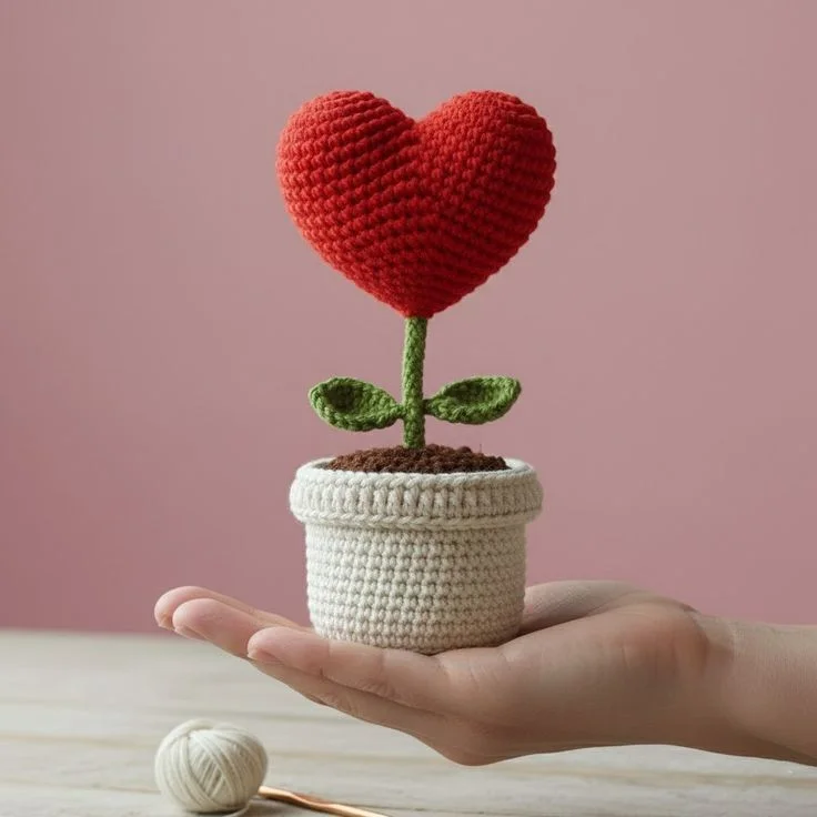 Heart Plant: handmade crochet by Crochet By Pihu