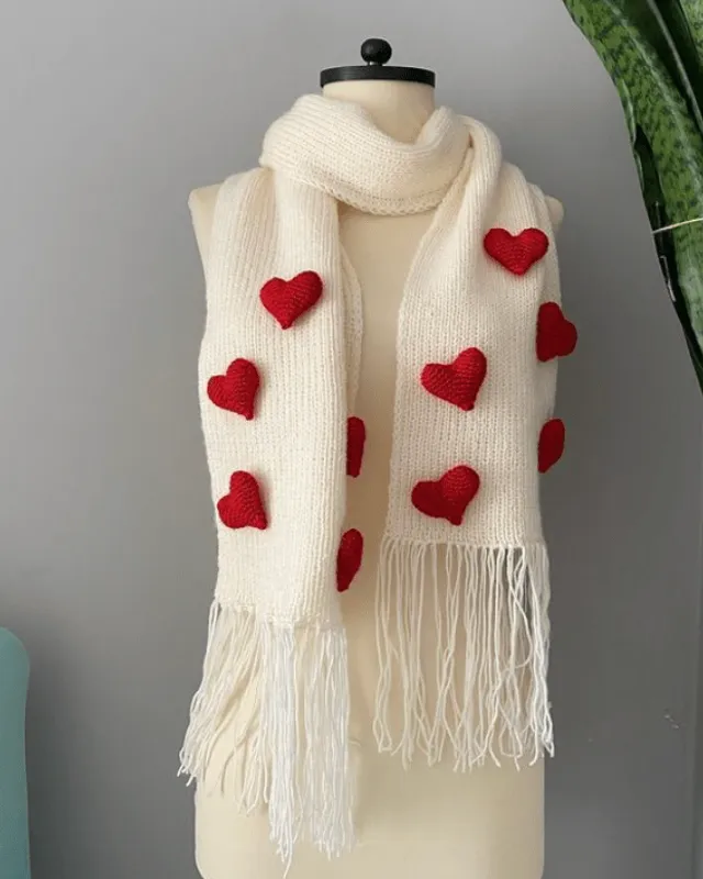 Heart Scarf: handmade crochet by Crochet By Pihu
