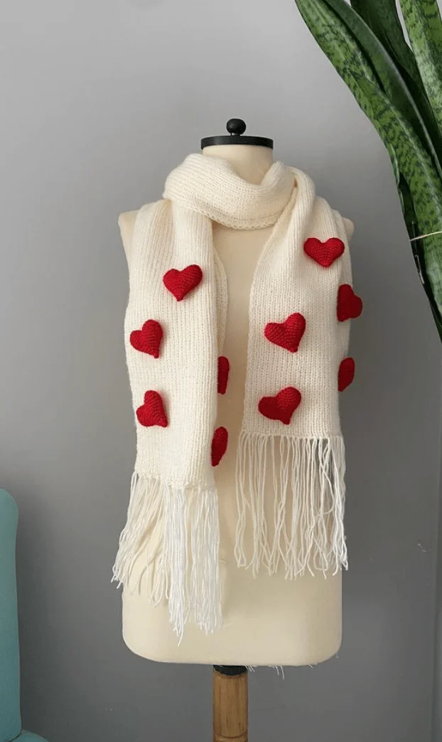 Heart Scarf: handmade crochet by Crochet By Pihu