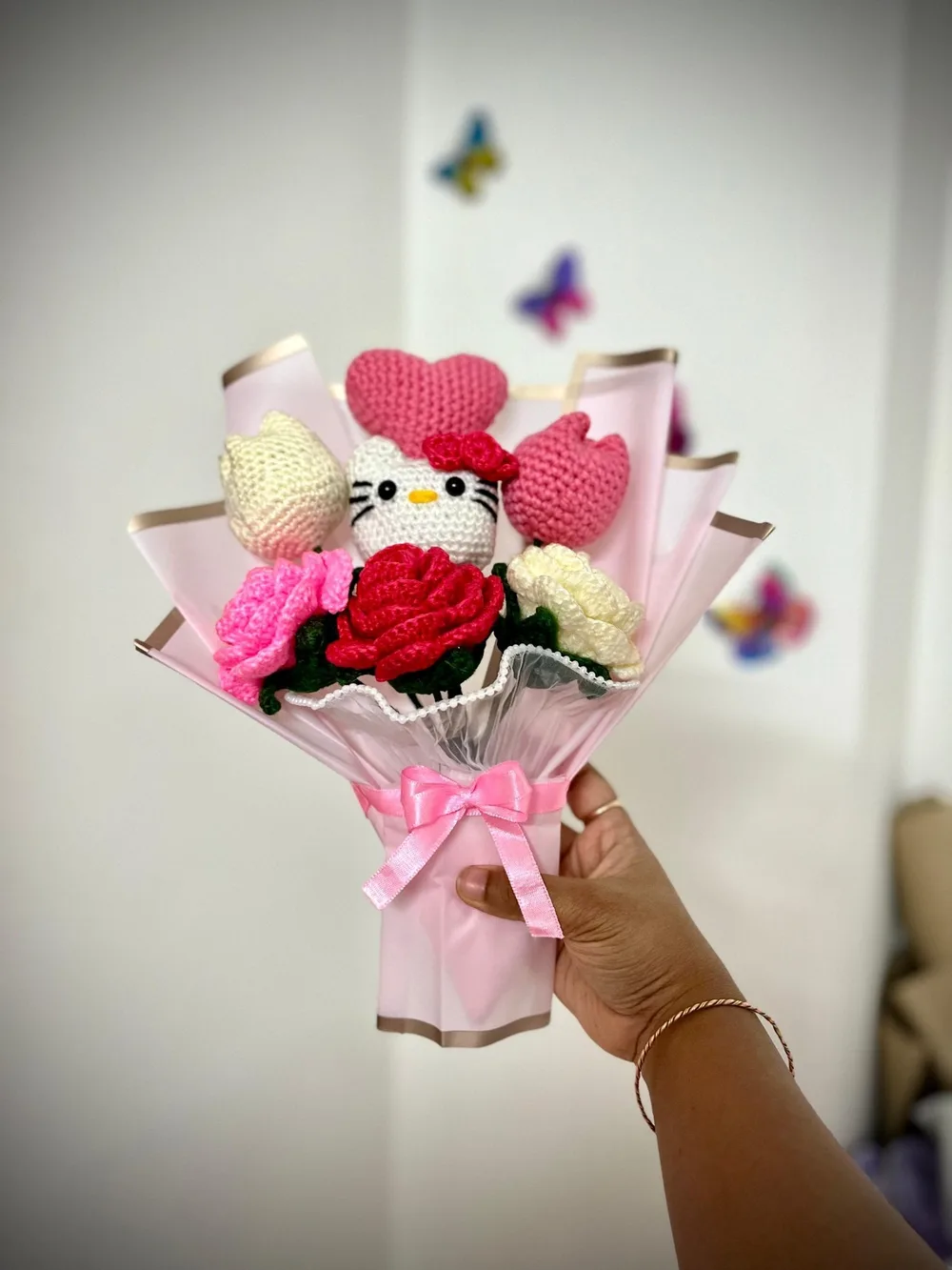 Kitty Flower Bouquet: handmade crochet by Crochet By Pihu