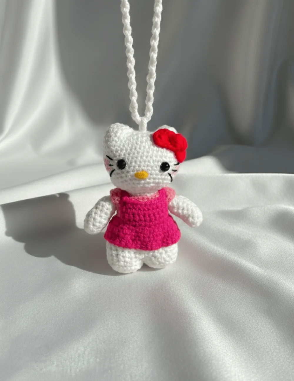 Kitty Keychain: handmade crochet by Crochet By Pihu