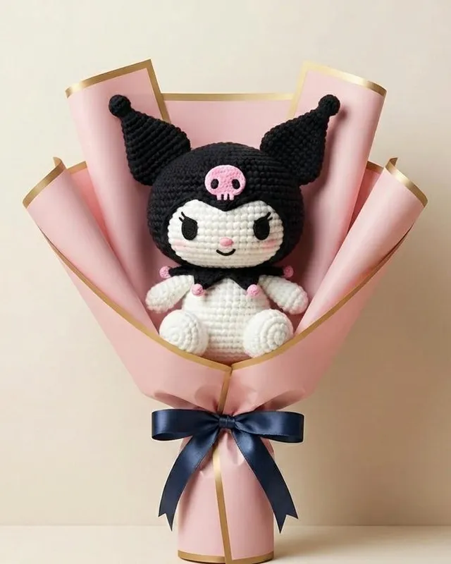 Kuromi Bouquet: handmade crochet by Crochet By Pihu