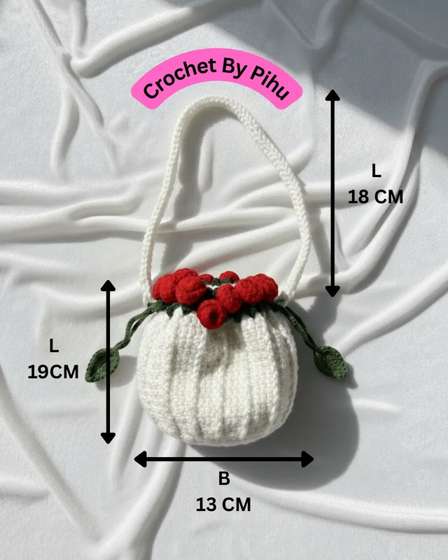 Potli Handbag: handmade crochet by Crochet By Pihu