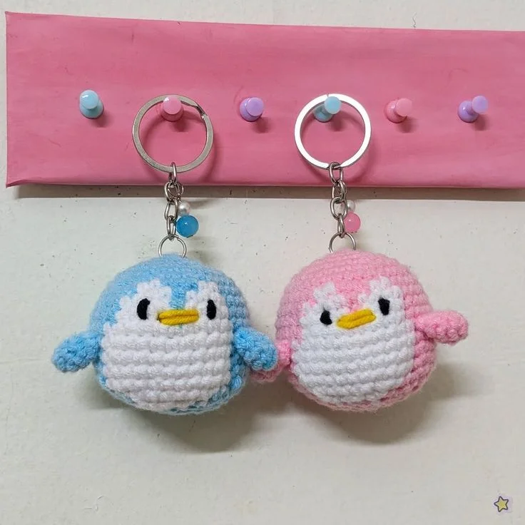 Penguin Keychain: handmade crochet by Crochet By Pihu