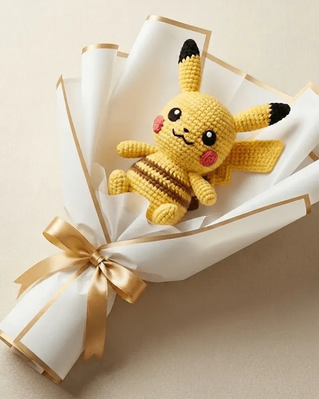 Pikachu Bouquet: handmade crochet by Crochet By Pihu