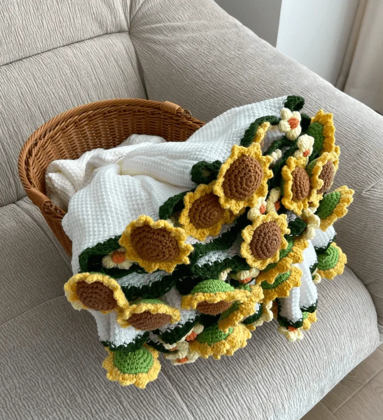 Rose Border Round Blanket: handmade crochet by Crochet By Pihu