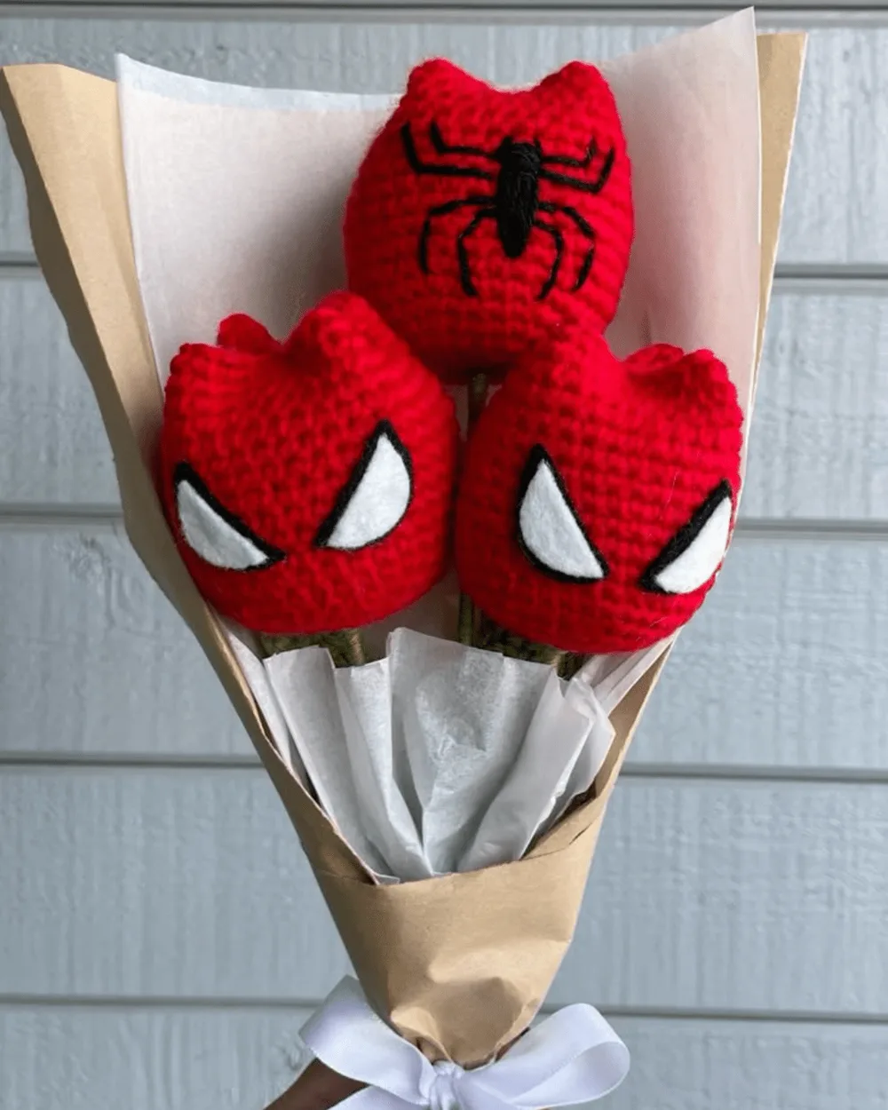 Spider Hero Bouquet: handmade crochet by Crochet By Pihu