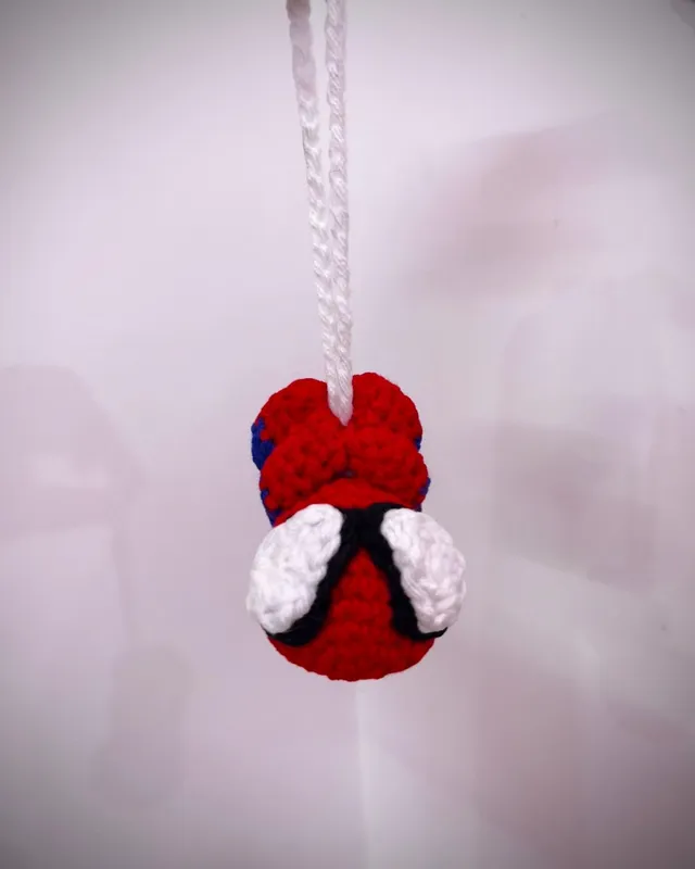 Spiderman Charm: handmade crochet by Crochet By Pihu