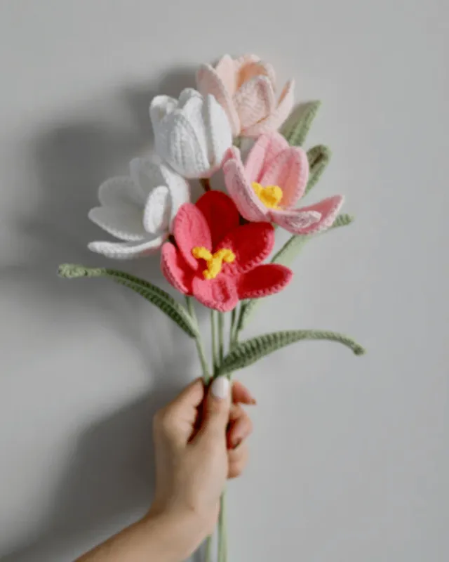 Tulip Bouquet: handmade crochet by Crochet By Pihu